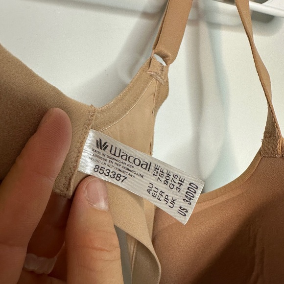 Wacoal Underwire Padded 34DDD Tan Bra - Picture 5 of 6